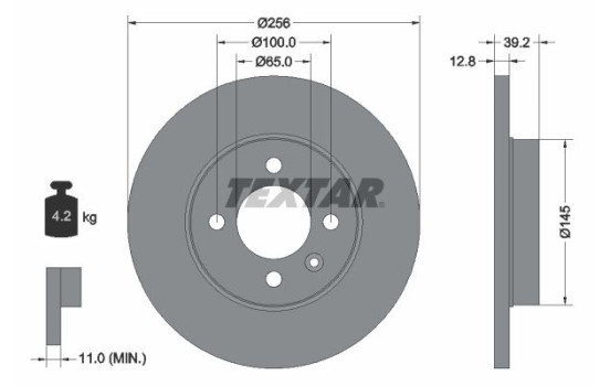 Disque de frein 92041703 Textar