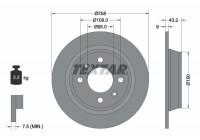 Disque de frein 92048500 Textar