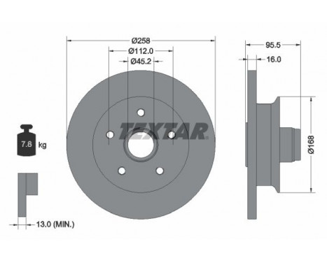 Disque de frein 92053000 Textar