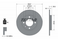Disque de frein 92055003 Textar