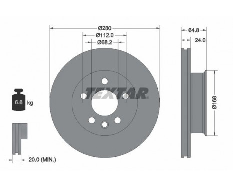 Disque de frein 92056000 Textar