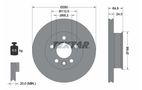 Disque de frein 92056000 Textar