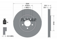 Disque de frein 92057100 Textar