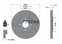 Disque de frein 92059600 Textar