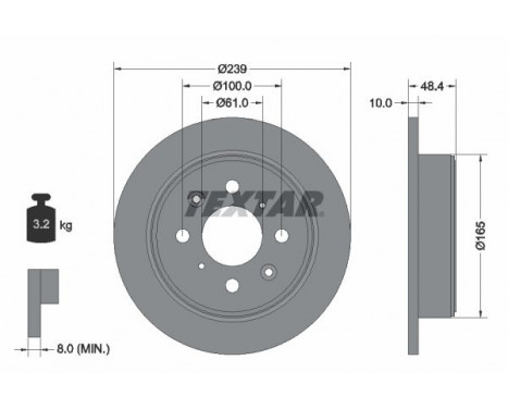 Disque de frein 92060800 Textar