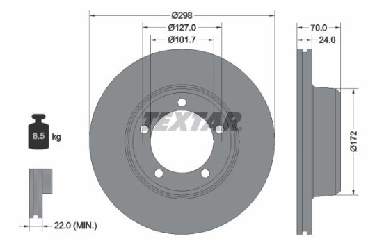 Disque de frein 92061300 Textar