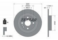 Disque de frein 92061700 Textar