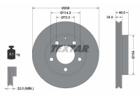 Disque de frein 92062000 Textar