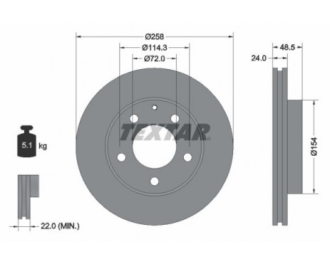 Disque de frein 92062000 Textar
