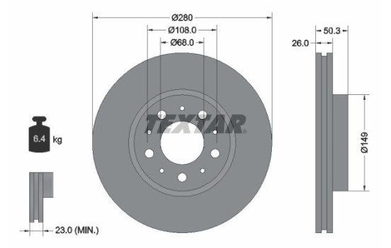 Disque de frein 92066703 Textar
