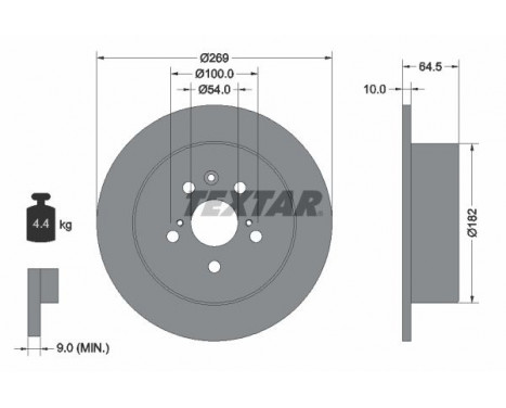 Disque de frein 92070800 Textar