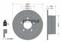 Disque de frein 92072303 Textar