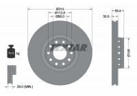 Disque de frein 92073200 Textar