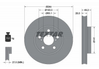Disque de frein 92077500 Textar