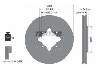 Disque de frein 92078100 Textar