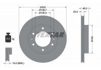 Disque de frein 92080400 Textar