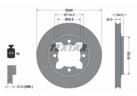 Disque de frein 92081500 Textar
