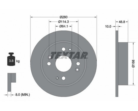Disque de frein 92081700 Textar