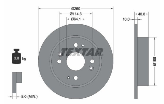 Disque de frein 92081700 Textar