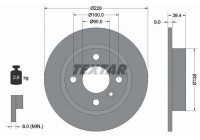Disque de frein 92082800 Textar