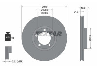 Disque de frein 92088200 Textar