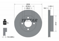 Disque de frein 92089400 Textar