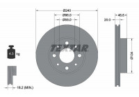Disque de frein 92090300 Textar