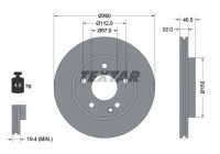 Disque de frein 92091303 Textar