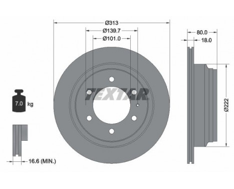Disque de frein 92091600 Textar