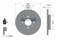 Disque de frein 92092803 Textar
