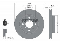 Disque de frein 92093200 Textar