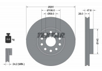 Disque de frein 92093900 Textar