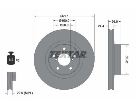 Disque de frein 92094603 Textar