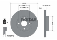 Disque de frein 92096800 Textar