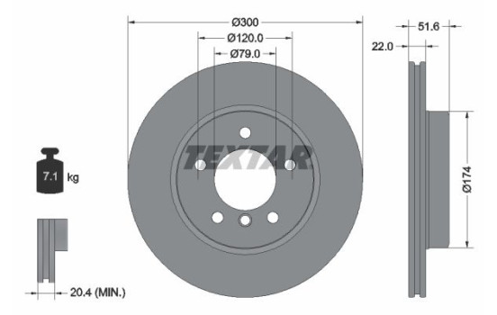 Disque de frein 92097205 Textar