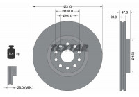 Disque de frein 92097500 Textar