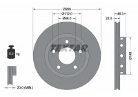 Disque de frein 92098400 Textar