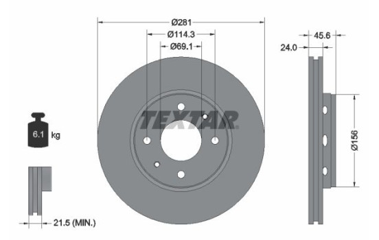 Disque de frein 92100403 Textar
