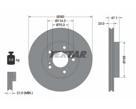 Disque de frein 92101000 Textar