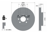 Disque de frein 92102600 Textar
