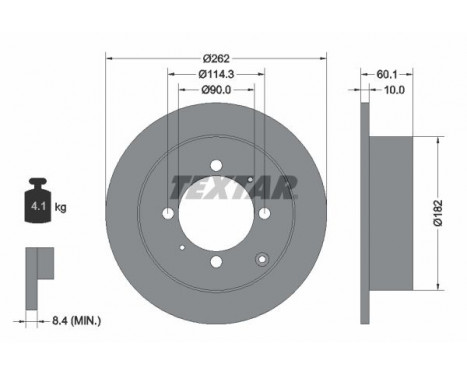 Disque de frein 92104000 Textar