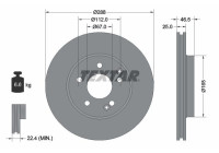 Disque de frein 92105905 Textar