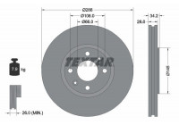 Disque de frein 92107800 Textar