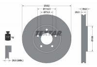 Disque de frein 92108200 Textar