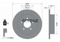 Disque de frein 92108400 Textar