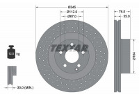 Disque de frein 92108800 Textar