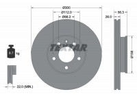 Disque de frein 92109803 Textar