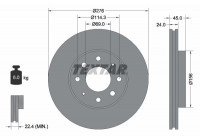 Disque de frein 92110500 Textar