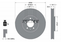 Disque de frein 92111900 Textar