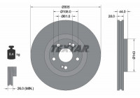 Disque de frein 92112300 Textar